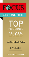 Zertifikat Focus Gesundheit Top Mediziner 2026 Dr. Christoph Krüss Facelift